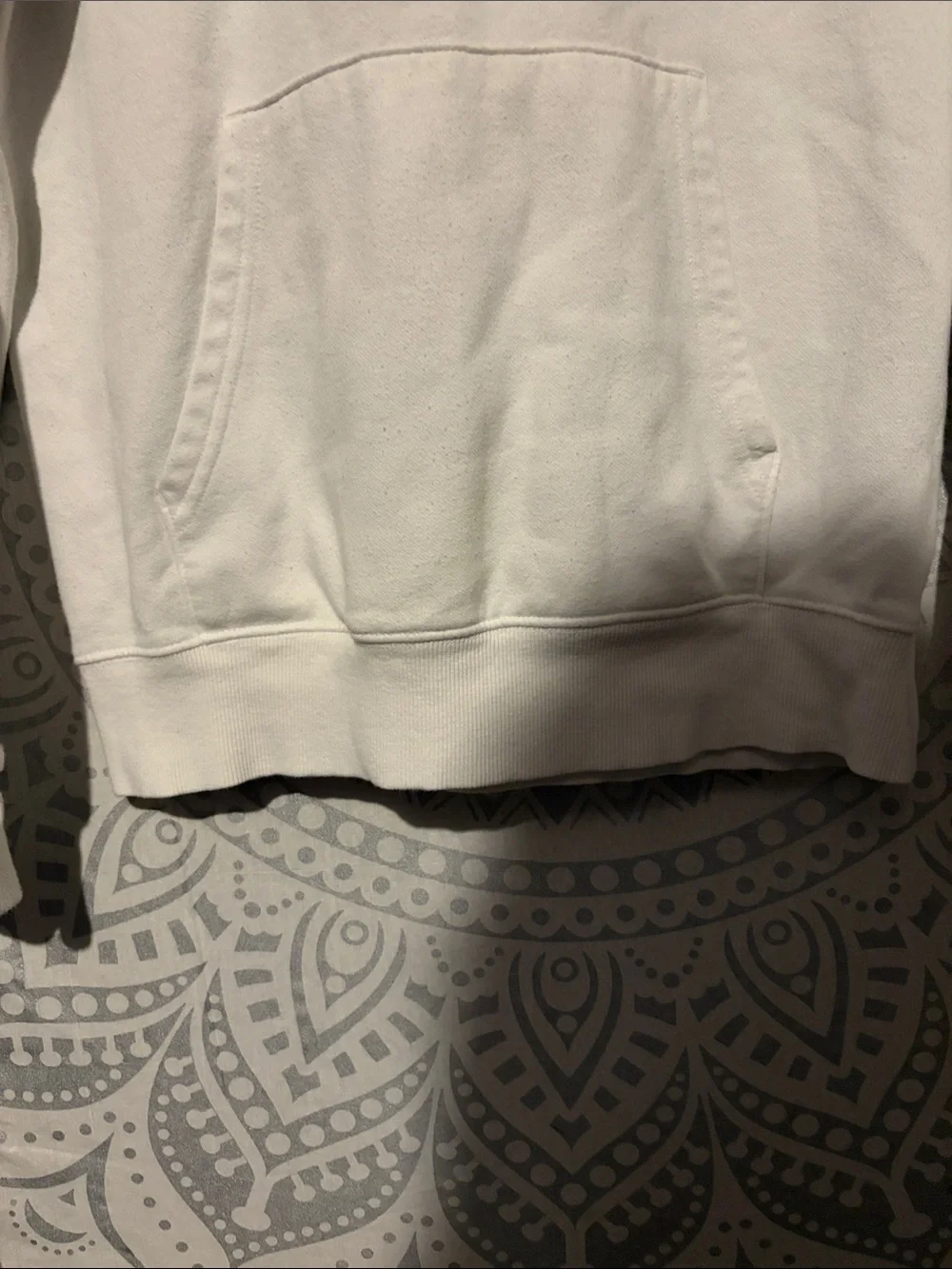 The North Face Men's Small White Half Dome Logo Pullover Hoodie Circular Design